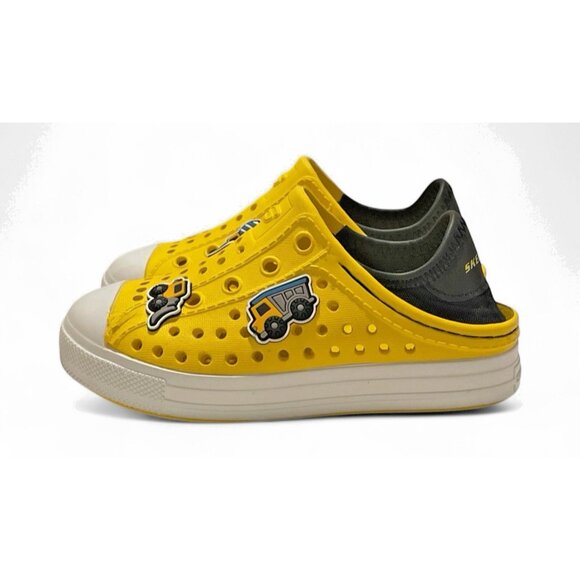 Skechers Boys Foamies Guzman Steps Hydro Squad Clogs Toddler Size 8 Yellow Black - Picture 5 of 16